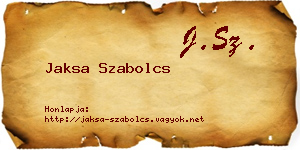 Jaksa Szabolcs névjegykártya